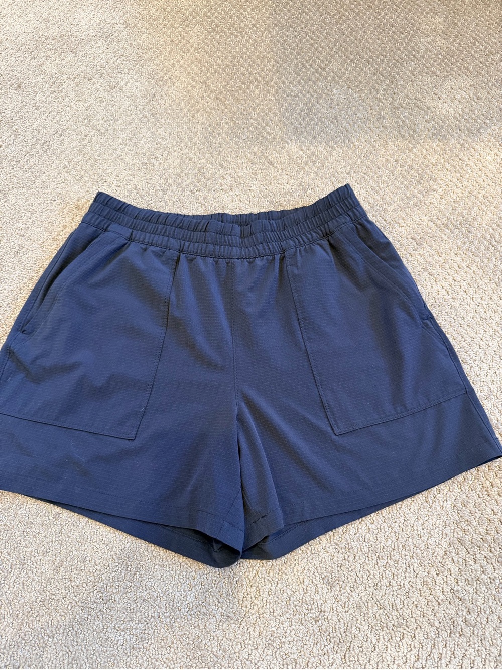 Women's Black Elastic-Waist Casual Shorts